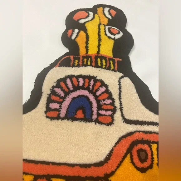 MARKET x Beatles Submarine Plush Rug in Yellow - Brand New - Picture 6 of 11